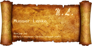 Musser Lenke névjegykártya